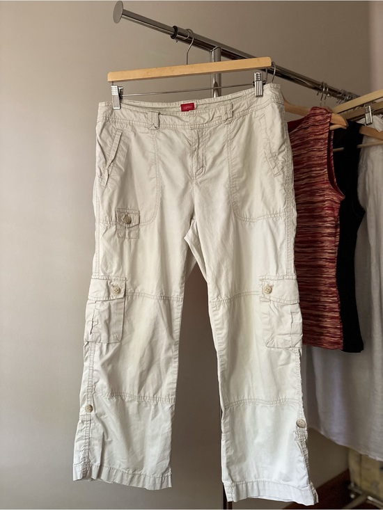 Esprit Pants - Y2K Cotton Cargo Capris | Size 32”
